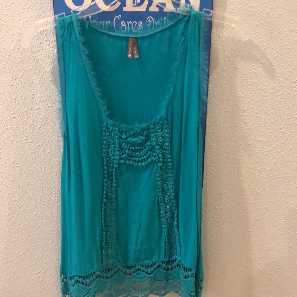 Teal tank top